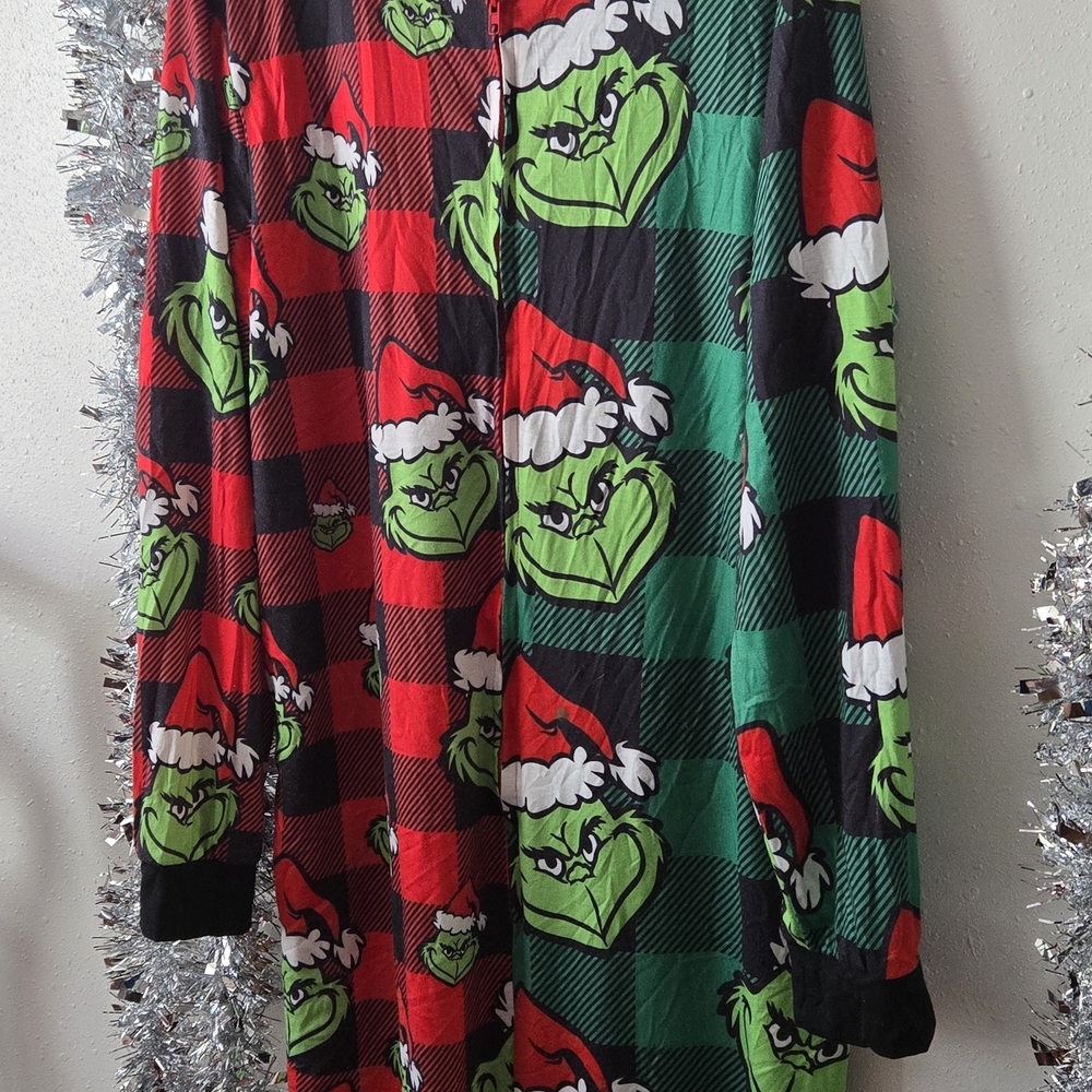 Grinch Long Sleeve Tee - Red and Green